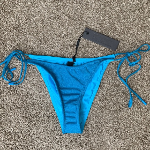 Triangl Swim Swimwear | Blue Sparkly Bikini Bottom - Picture 1 of 5